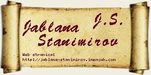 Jablana Stanimirov vizit kartica